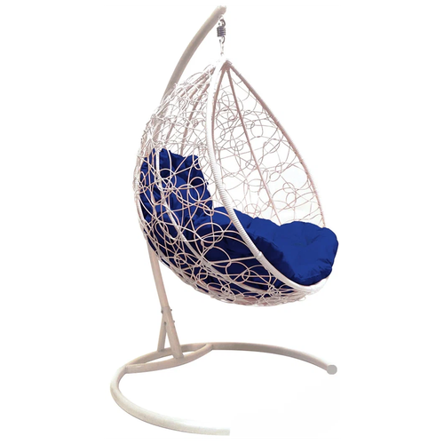 Подвесное кресло M-GROUP Капля с ротангом, 98х186 см, до 120 кг подвесное кресло капля цвет плетения – белый подушка – синий каркас – белый