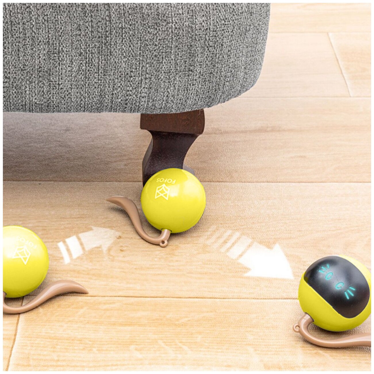 Интерактивная игрушка для кошек/ электронная/развивающая Magic Ball (Желтая) - фотография № 3