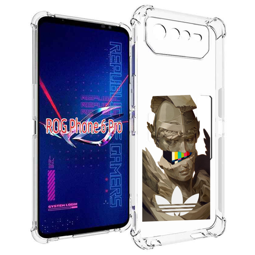 Чехол MyPads статуя-адидас для Asus ROG Phone 6 Pro задняя-панель-накладка-бампер