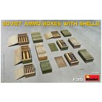 Сборная модель MINIART SOVIET AMMO BOXES WITH SHELLS 1:35 (35261) - изображение
