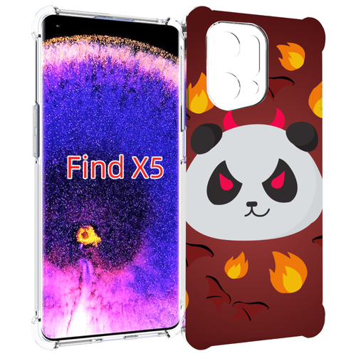 чехол mypads картина панда для oppo find x5 задняя панель накладка бампер Чехол MyPads огненная-панда для Oppo Find X5 задняя-панель-накладка-бампер