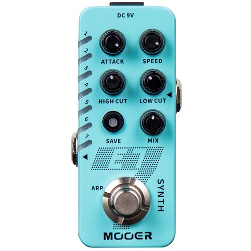 Гитарная педаль эффектов/ примочка MOOER E7 Synth насадка на кнопку педали mooer footswitch topper пурпурная