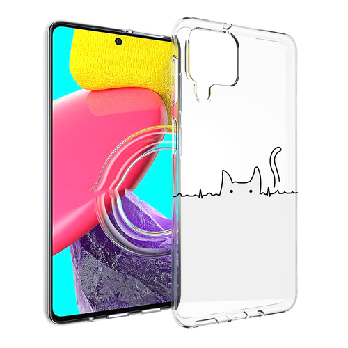 Чехол MyPads кот-музыкальный для Samsung Galaxy M53 (SM-M536) задняя-панель-накладка-бампер