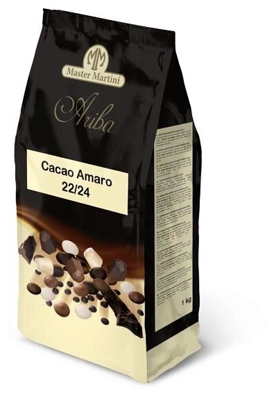 Какао-порошок алкализованный натуральный без сахара Ariba Cacao Amaro 1 кг для выпечки