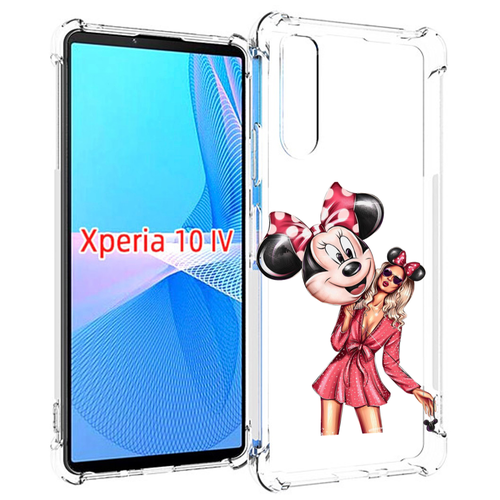 Чехол MyPads девушка-с-шариком женский для Sony Xperia 10 IV (10-4) задняя-панель-накладка-бампер чехол mypads девушка с мотоциклом для sony xperia 10 iv 10 4 задняя панель накладка бампер