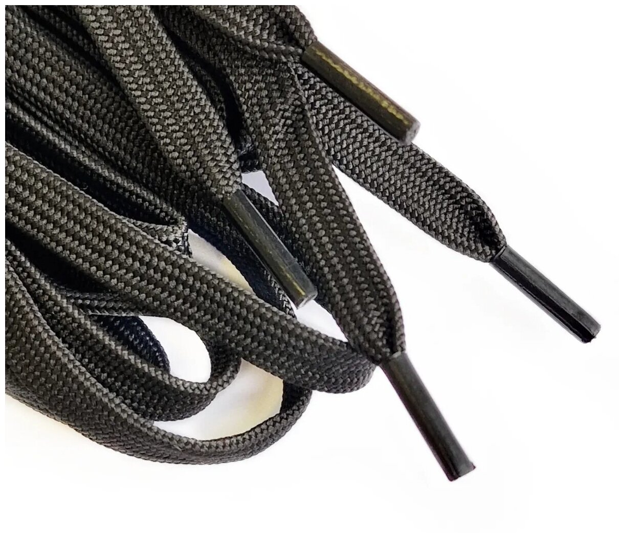 Шнурки LENKO черные плоские 80 см - фотография № 2