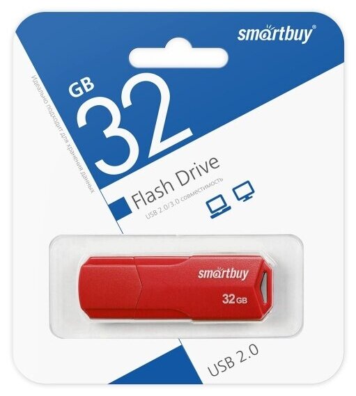 USB флешка Smartbuy 32Gb Clue red USB 2.0