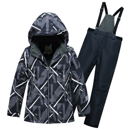 Костюм Valianly для мальчиков, куртка и брюки, размер 128, серый