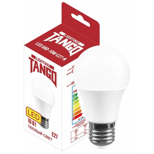 Лампочка светодиодная 10шт 10W E27 A60 3000K 220V (TANGO LED А60-10W-E27-N) TANGO