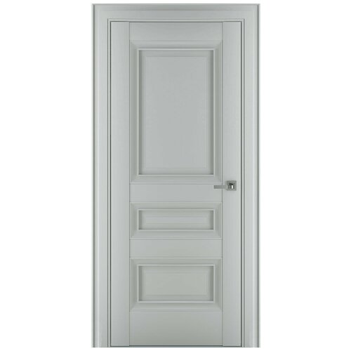 Межкомнатная дверь Ампир В1 ДГ, Экошпон, матовый серый 2000*700.Комплект (полотно,коробка,наличник)