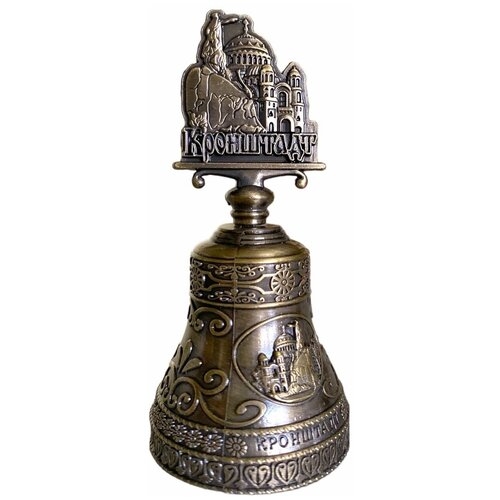 Колокольчик Кронштадт / Сувенирный резной колокольчик Морской Собор 9 см VITtovar