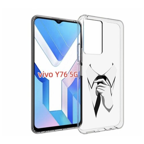 Чехол MyPads галстук для Vivo Y76 5G задняя-панель-накладка-бампер чехол mypads аниме асуна для vivo y76 5g задняя панель накладка бампер