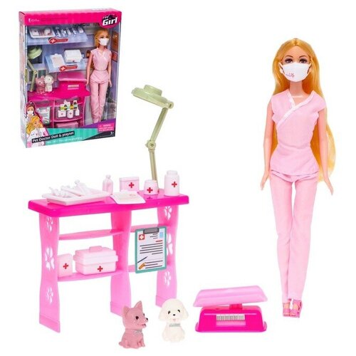 Кукла-модель «Ветеринар Арина», с питомцами, мебелью и аксессуарами, микс