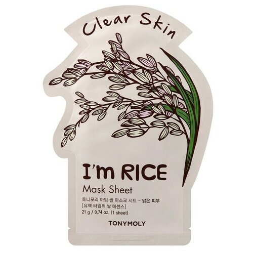 Маска для лица Tony Moly I'm Rice с экстрактом риса, 21 мл