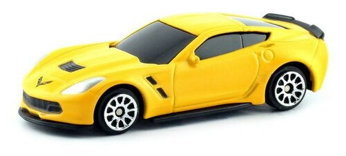 Машина металлическая RMZ City 1:64 Chevrolet Corvette C7, без механизмов, цвет желтый матовый, 9*4,2*4 см (344033SM(E))