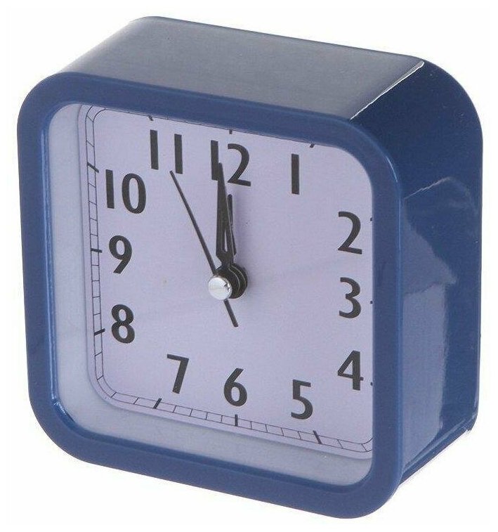 Perfeo Quartz часы-будильник "PF-TC-019" квадратные 10 10 см синие