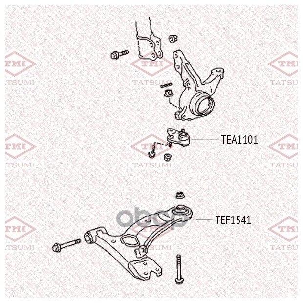 TEA1101 TATSUMI Опора шаровая нижняя L/R TATSUMI TEA1101 - фотография № 3