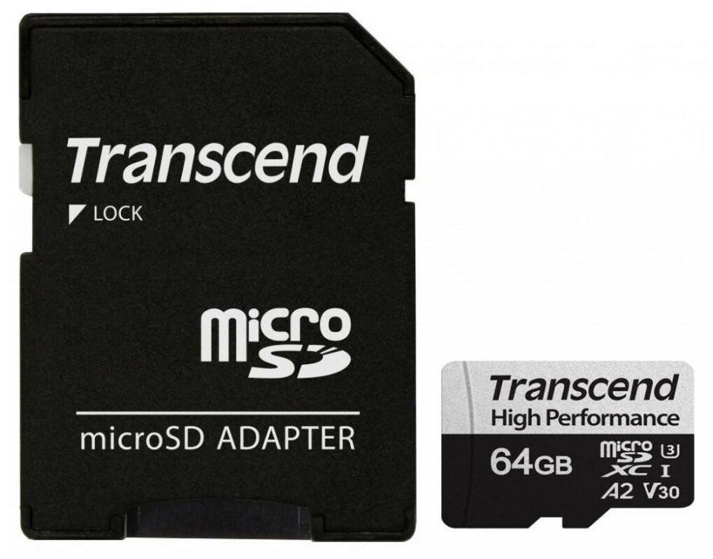 Флеш карта microSD 64GB Transcend TS64GUSD350V microSDXC Class 10