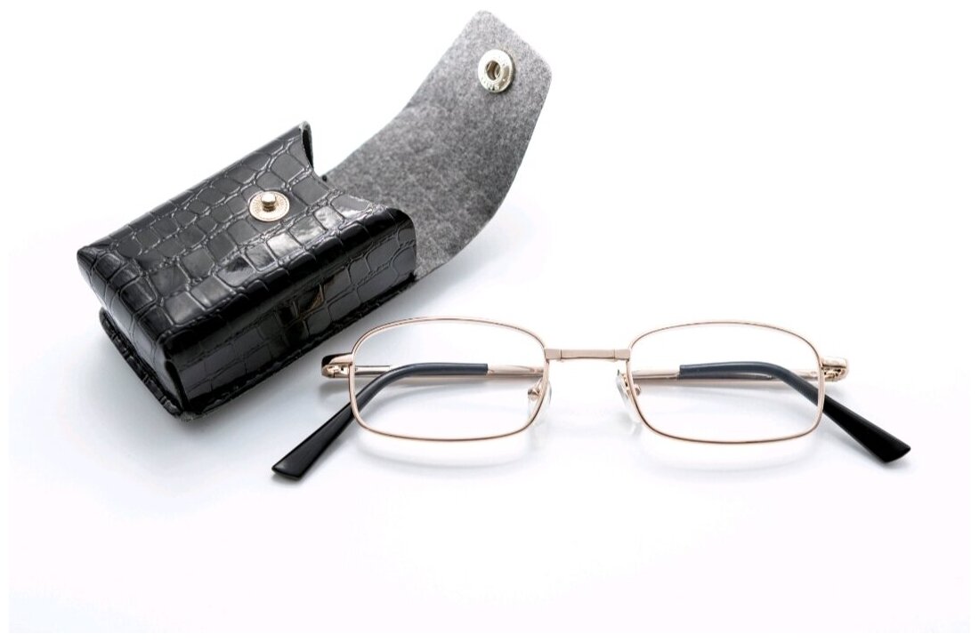 Готовые очки для зрения с диоптриями+1,5. Очки в футляре. Складные очки. Очки для дали мужские, женские. Очки для чтения.