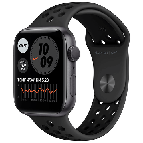 Умные часы Apple Watch SE GPS + Cellular 40мм Aluminum Case with Nike Sport Band Aluminium Case, серый космос/антрацитовый/черный