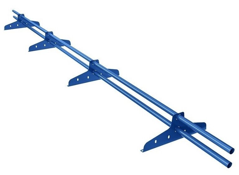 Снегозадержатель трубчатый универсальный RAL 5005 Синий 3.0 м (Четыре опоры ) для М/Ч, П/Н и гибкой черепицы