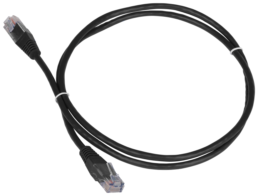 Патч-корд LanMaster вилка RJ-45, вилка RJ-45, кат.5E, ПВХ, 0.5м, черный [twt-45-45-0.5-bk]