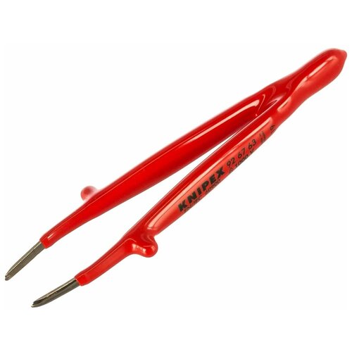 круглогубцы knipex kn 3741125 захватные прецизионные 125 мм фосф облив ручки Пинцет VDE захватный прецизионный, захватные плоскости с зубцами, пружинная сталь, хромированный, 145 мм