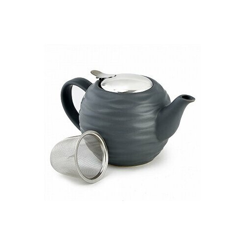 Ф19-003R Заварочный чайник с фильтром : керамический, 800мл., серый (24)