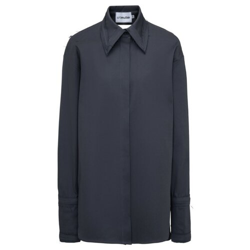 фото Рубашка artmulier с вырезом на спине серая