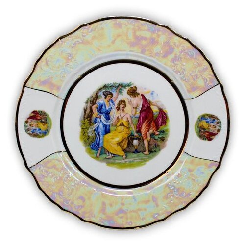 Десертная тарелка 6 шт 19 см, Бернадотт, Мадонна перламутр, Thun1794