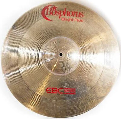 Cymbal Bosphorus EBC Bright Ride EBC20BR - Bright Ride 20 inch EBC cymbal with enlarged cup and linear lathing