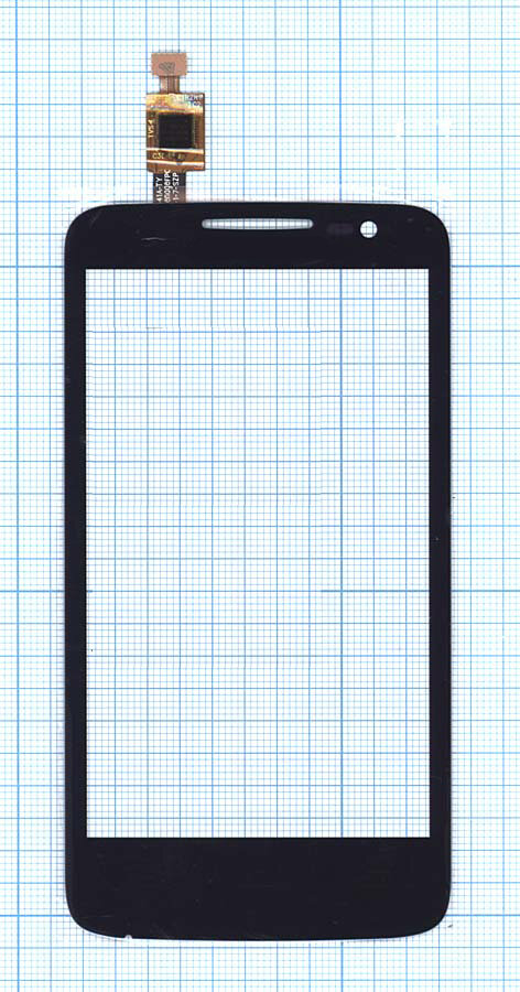 Сенсорное стекло (тачскрин) для Alcatel One Touch MPop 5020D черное