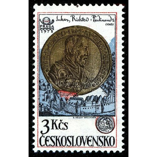 (1978-010) Марка Чехословакия Медаль Фердинанда I , III O