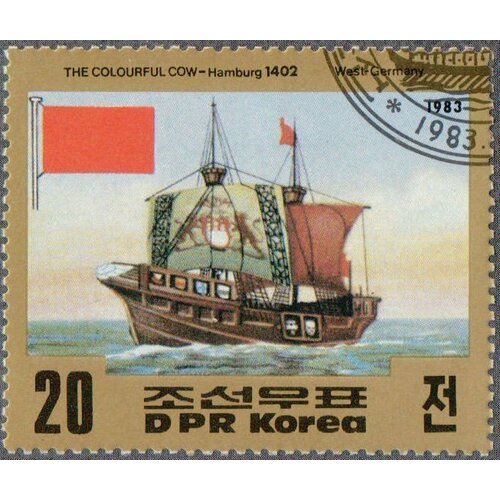 (1983-058) Марка Северная Корея Пестрая корова, Гамбург 1402 Корабли III Θ 1983 058 марка северная корея пестрая корова гамбург 1402 корабли iii θ