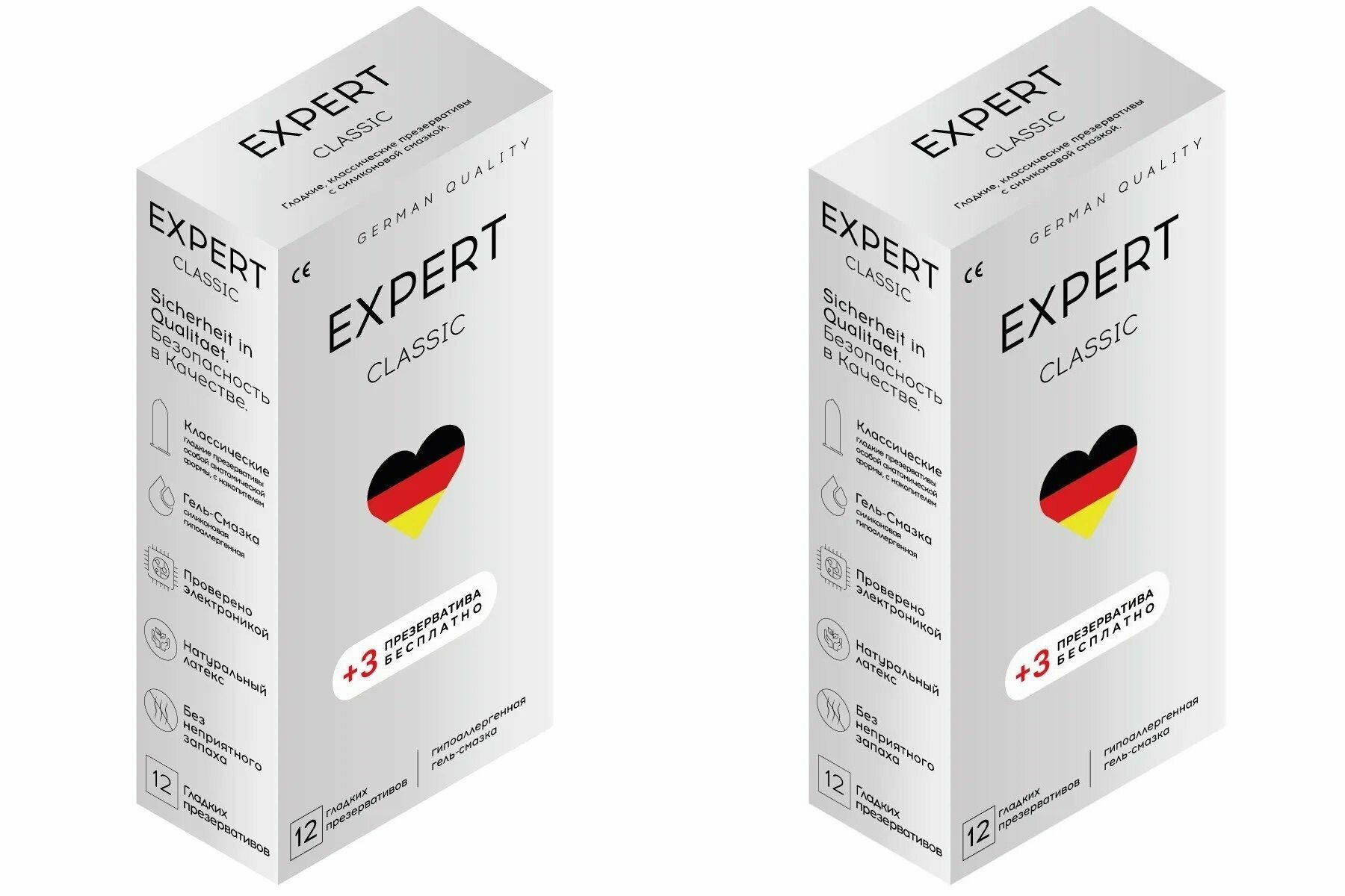 EXPERT Презервативы Classic 12 + 3 шт, классические, 2 уп