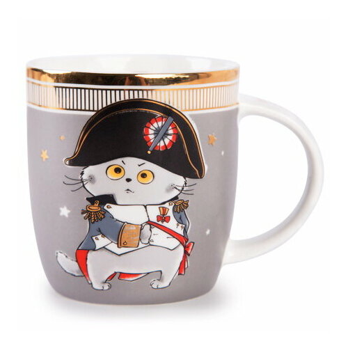 Budi Basa Фарфоровая кружка Кот Басик - Наполеон 400 мл MB1-004 1163₽