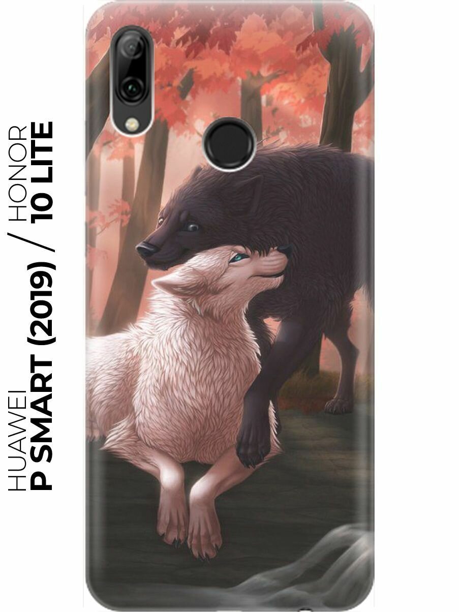 RE: PA Накладка Transparent для Huawei P Smart (2019) / Honor 10 Lite с принтом "Влюбленные волки"