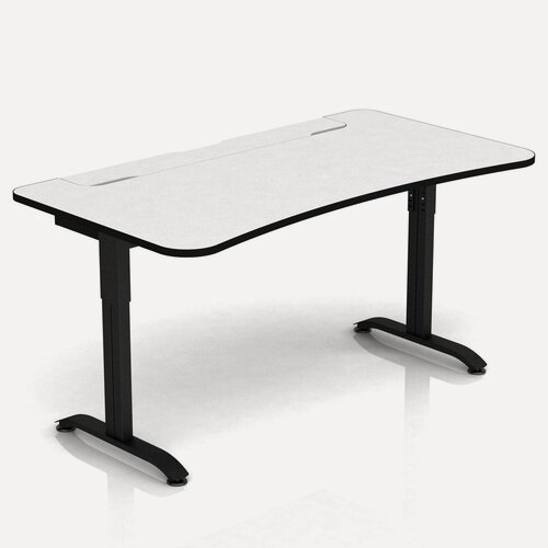 Изображение товара Игровой стол AKM-MEBEL DX ARENA, геймерский, белый, регулировка высоты, анатомическая столешница