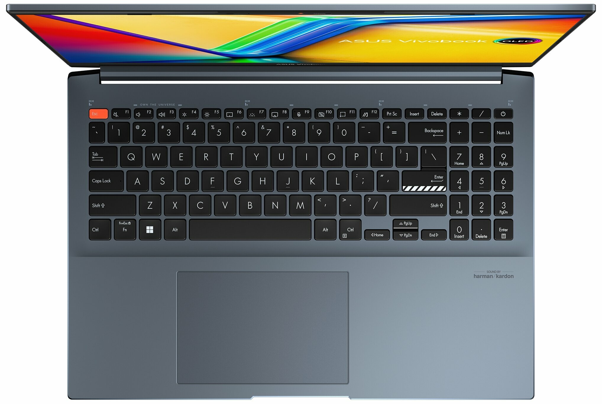 Ноутбук ASUS VivoBook Pro 16 OLED K6602VU-MX098 90NB1151-M00660 (16", Core i7 13700H, 16Gb/ SSD 1024Gb, GeForce® RTX 4050 для ноутбуков) Синий - фото №9
