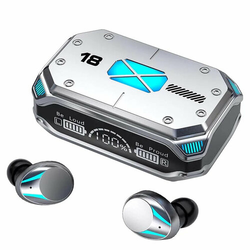 Беспроводные наушники TWS M36 bluetooth гарнитура для телефона и компьютера iOS Android Windows HarmonyOS MIUI серебристые Pricemin 163300₽