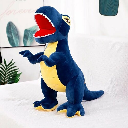 Мягкая игрушка Динозавр Тирекс синий 36 см