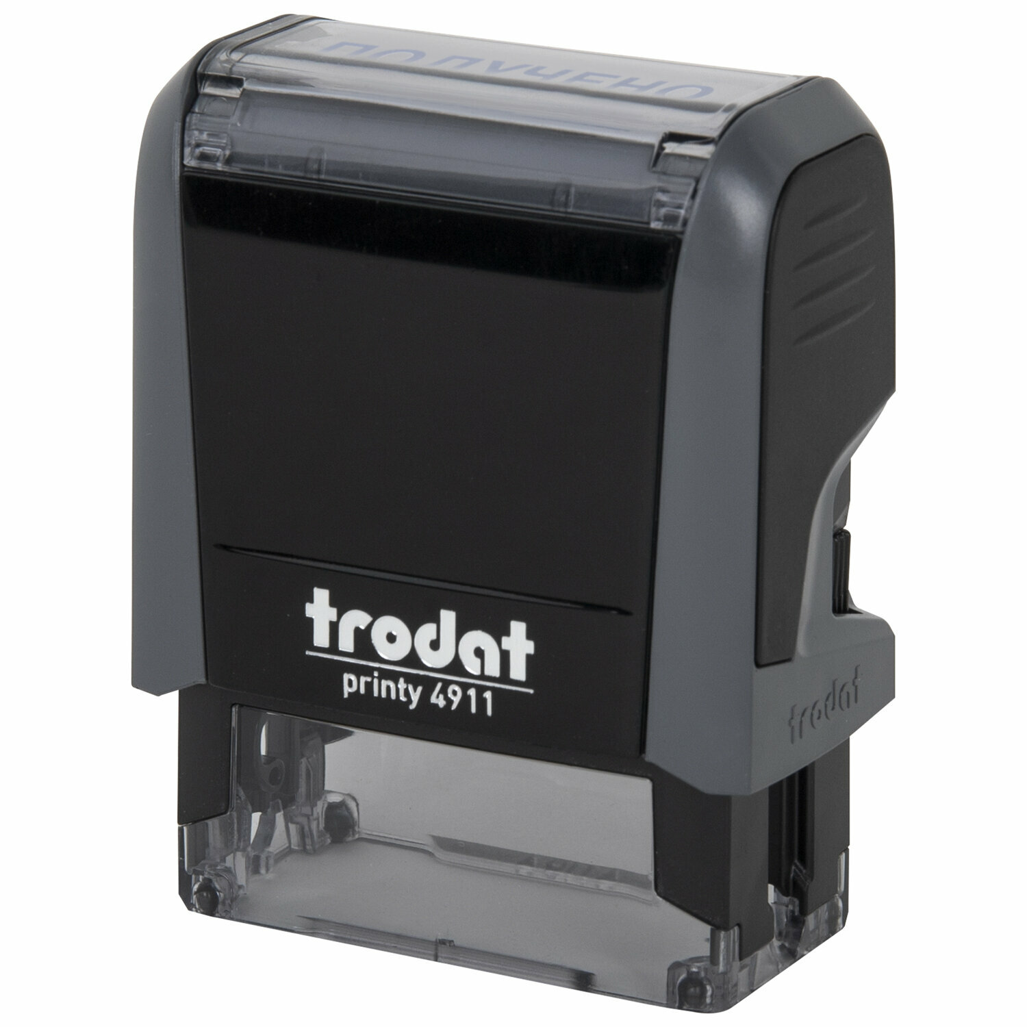 Самонаборный штамп автоматический TRODAT 4911/DB ПОЛУЧЕНО, оттиск 38 х 14 мм, шрифт 3.1/2.2 мм, прямоугольный [4911/db/l1.1 printy 4.0] - фото №4