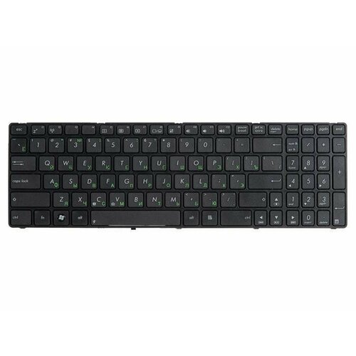 Клавиатура для ноутбука Asus K50, K51, K51A, K50AB, K50AD, K50AE, K50AF, K50C, K50ID, K50I, K50IE черная с рамкой, гор. Enter ZeepDeep