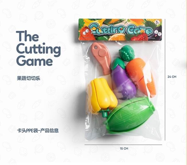 Cutting Game. Игровой набор Продукты на липучке в/п 15*24 см арт. Y10025049