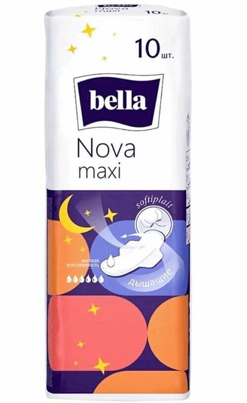 BELLA Прокладки гигиенические Nova Maxi 10шт, 1уп