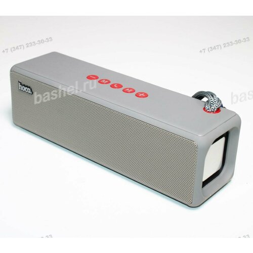 Колонка портативная HOCO HC3 серый (10W, microSD, USB, FM, BLUETOOTH, аккум.), HOCO беспроводная колонка hoco hc3 bounce серый