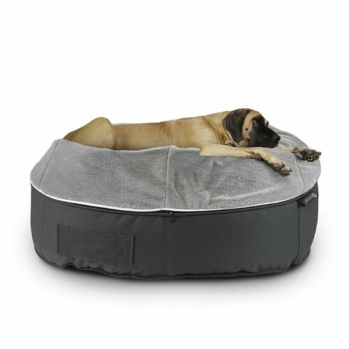 Лежанка для гигантских и крупных пород собак Pet Lounge XXL - Dark Grey Rabbit (серый) - 150х130 см - для дога, ирландского волкодава, кавказской овчарки, амстаффа