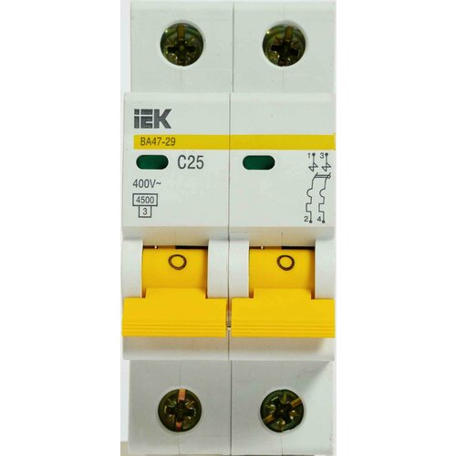 Автоматический выключатель IEK Home ВА47-29 1P N 25 А 4.5 кА C автоматический выключатель home ва47 29 1p n c63 а 4 5 ка 2 шт
