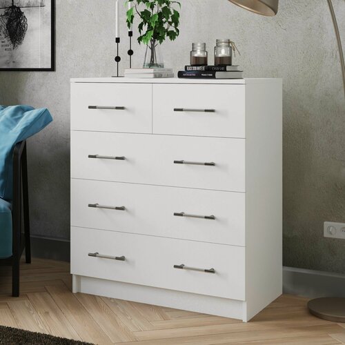 Изображение товара Комод Классика 5 ящиков 800х800, Белый
