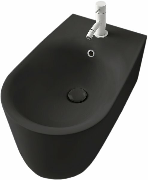 фото Биде подвесное Kerasan Nolita 55х35 см черное